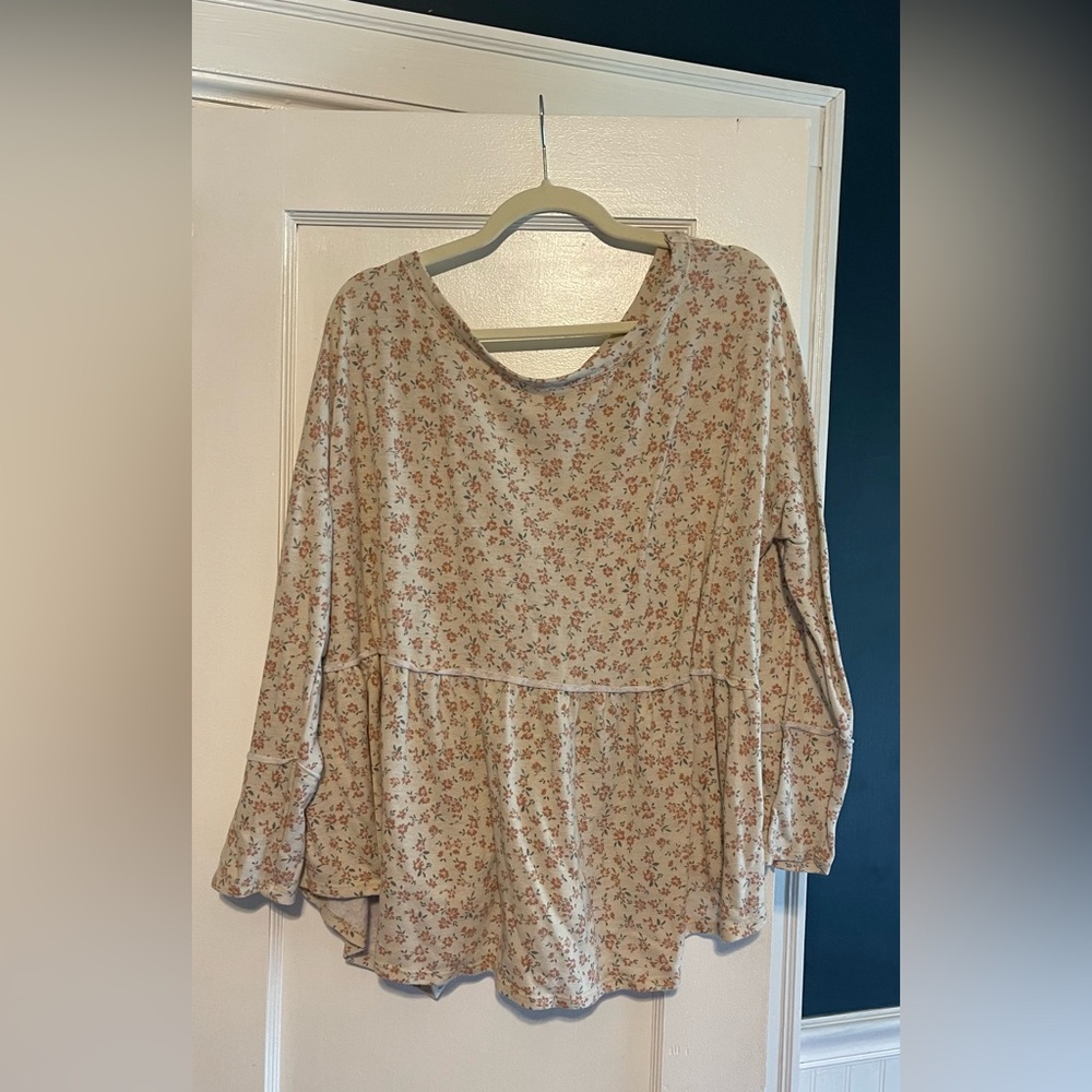 Boutique Babydoll Floral Top